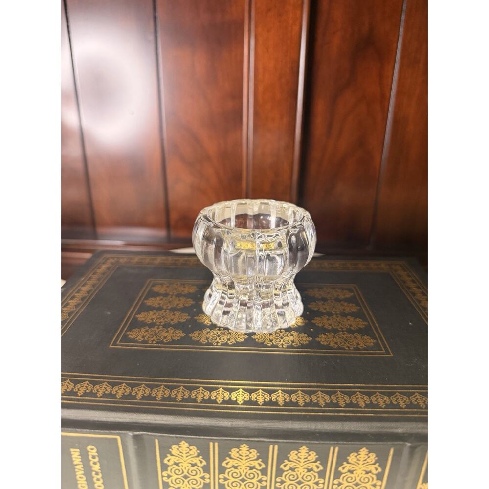 DePlomb Crystal Candleholder Votive Candle Holder 2” Tall